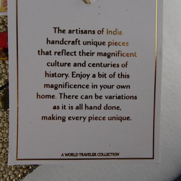 Beaded Wood Jewelry Storage Trinket Box Handcrafted Parrots Bird Theme - Picture 13 of 13